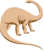 Peach Colored Dinosaur Clip Art